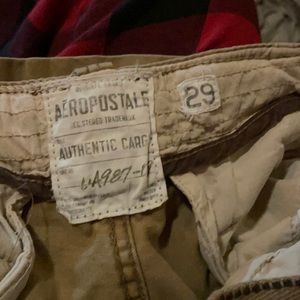 Tan Aeropostale cargo shorts